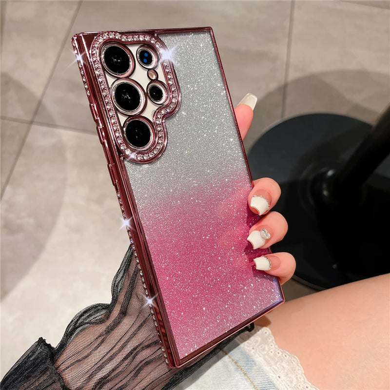 Capa Samsung Luxo Gliter e Strass