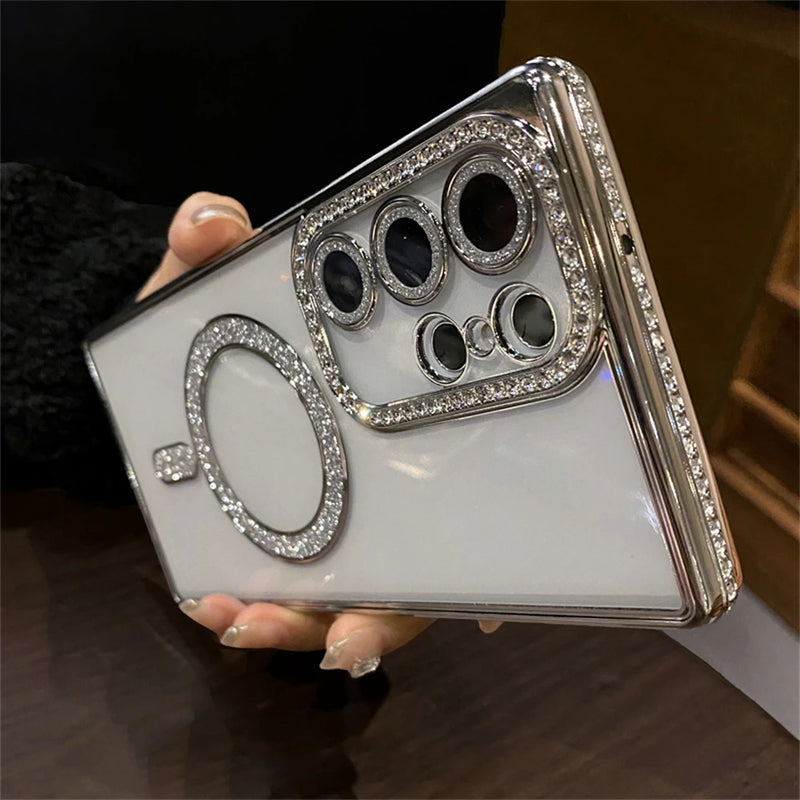 Capa Samsung Magsafe Gliter Borda Strass