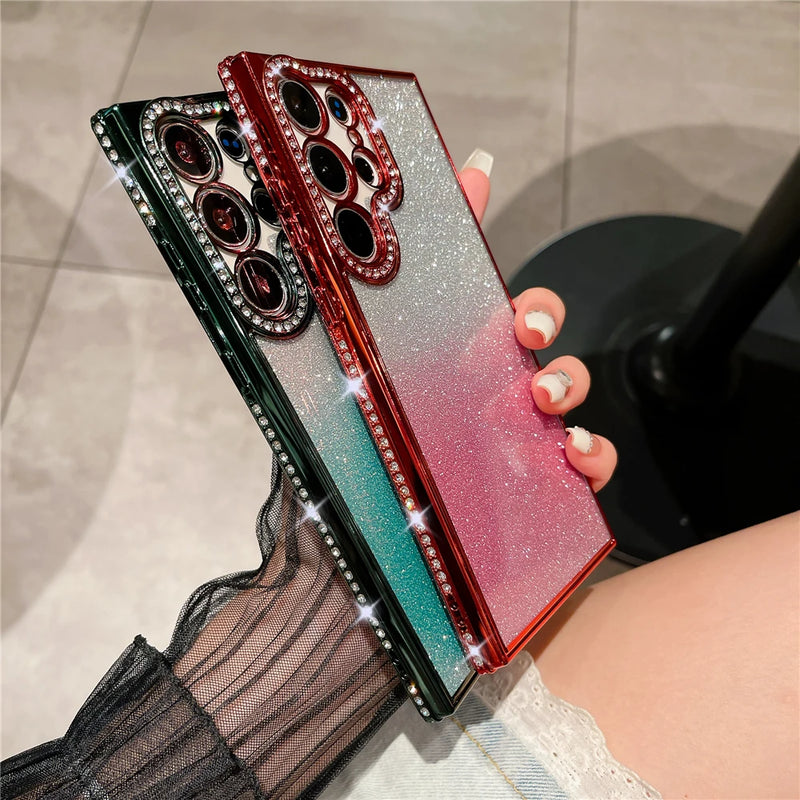 Capa Samsung Luxo Gliter e Strass