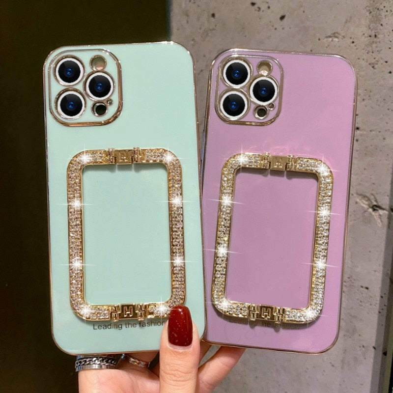 Capa iPhone Suporte Strass